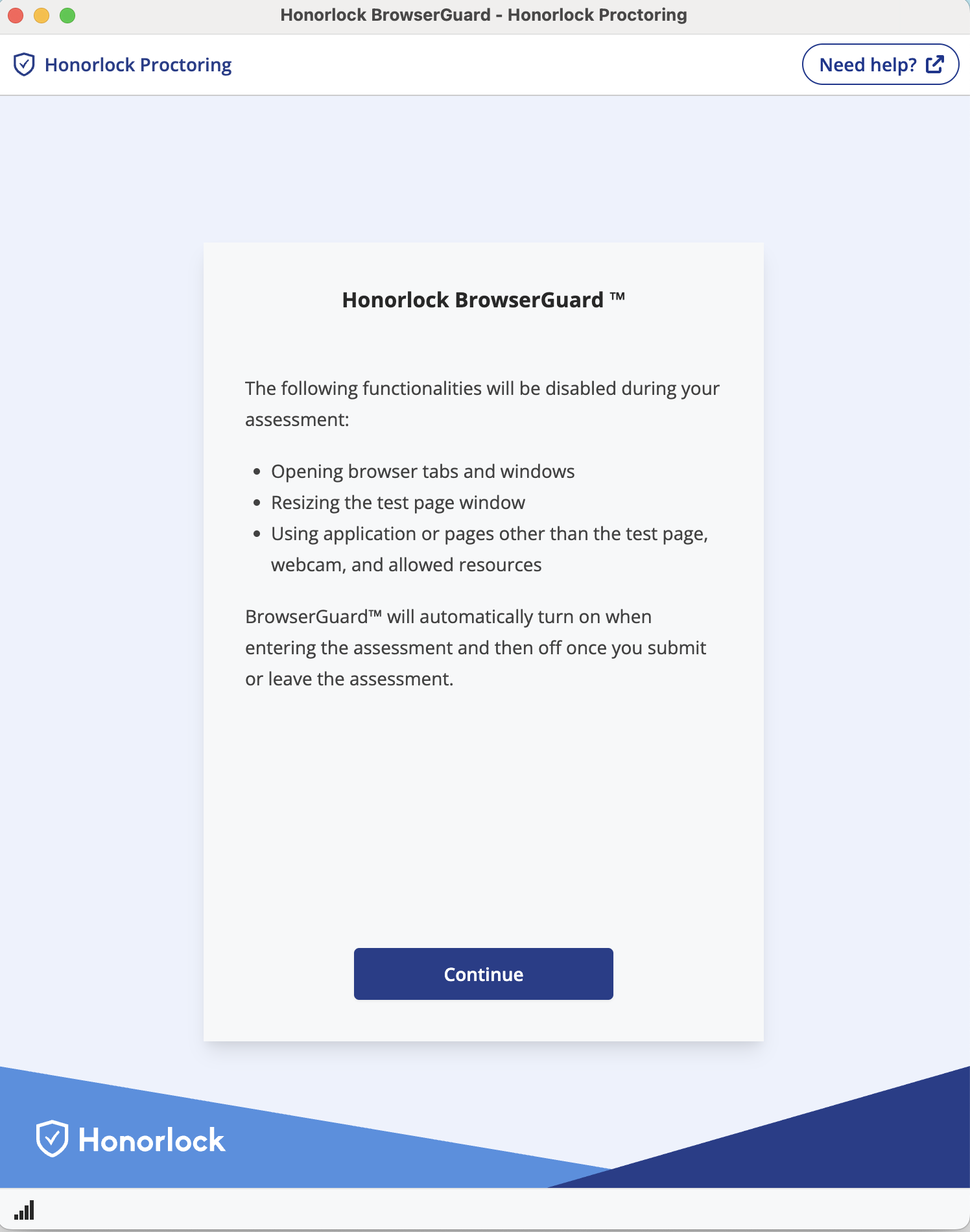 Browser Guard notice